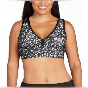NEW 2-pack PEAK FALLS Active Sport Bra Wireless Black & Marble Women's Medium M